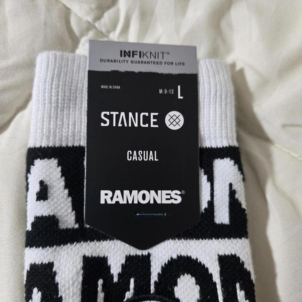 NWT Black and White Ramones Stance Compression Socks - Picture 5 of 5